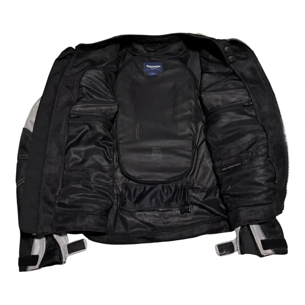 Triumph Motorcycles Mesh Padded Armored Biker‎ Motorcycle Jacket Men 42/52 (L)